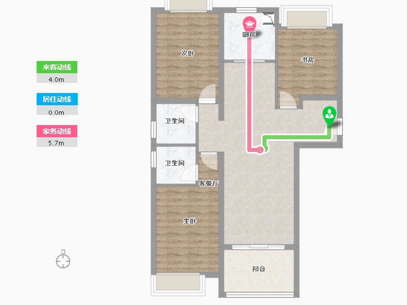 福建省-漳州市-阳光城丽景湾-84.00-户型库-动静线