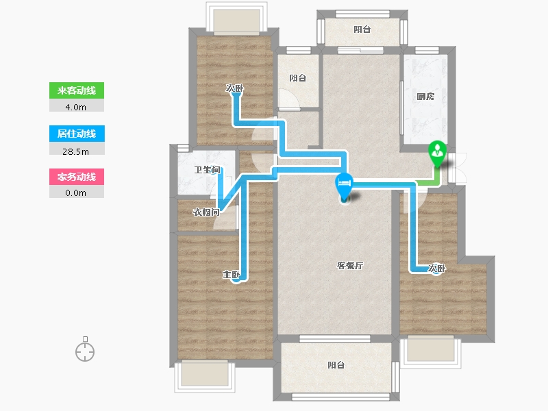 江西省-九江市-濂溪城投・宝梁花园-91.27-户型库-动静线