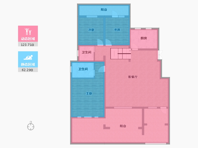 新疆维吾尔自治区-乌鲁木齐市-一龙半岛.-167.36-户型库-动静分区