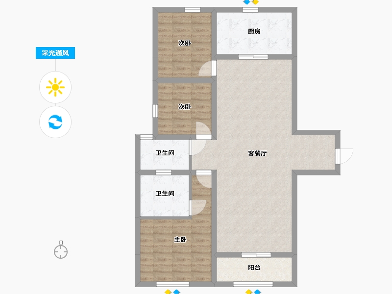 湖北省-荆州市-湖北华中农商城-98.82-户型库-采光通风