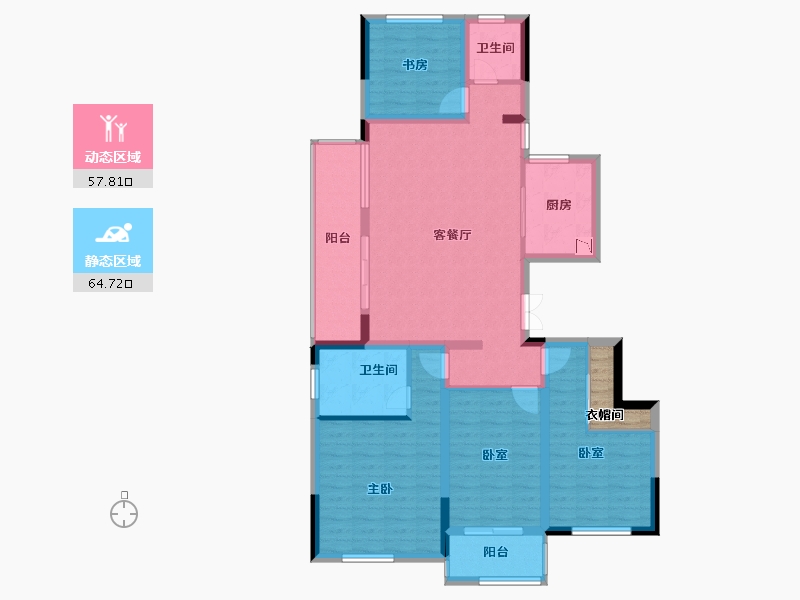 浙江省-丽水市-众安・香樟湾-112.23-户型库-动静分区