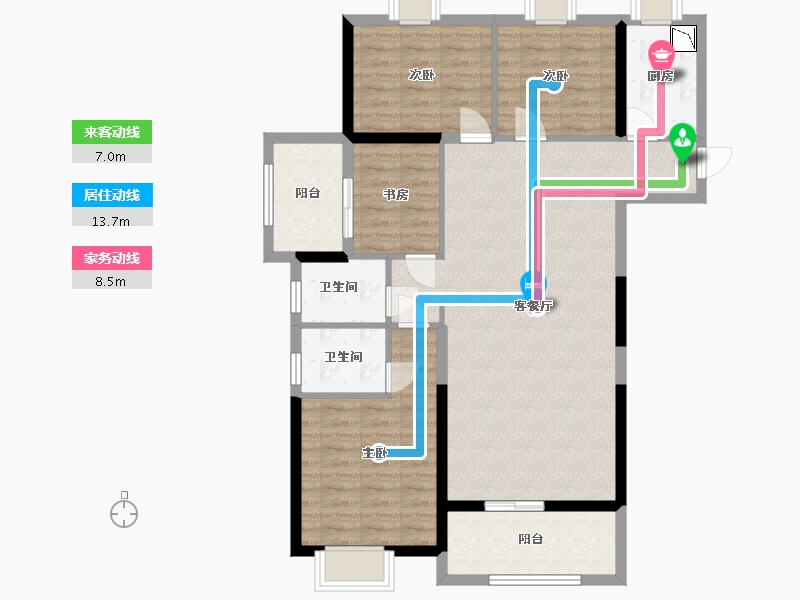 福建省-龙岩市-美伦生态城-100.58-户型库-动静线