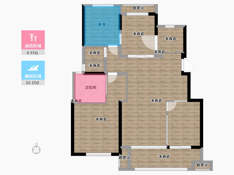 河南省-郑州市-东润玺城-108.02-户型库-动静分区