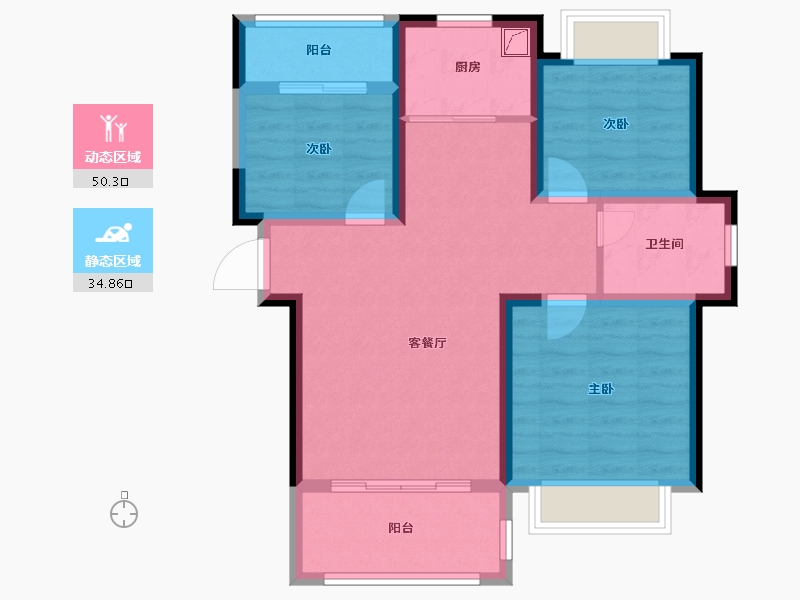 江西省-南昌市-保利春天里-75.32-户型库-动静分区