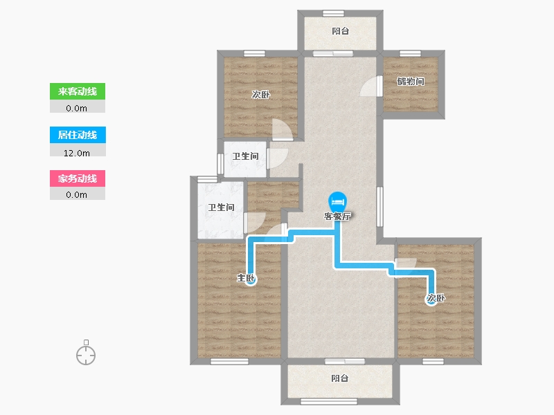 辽宁省-葫芦岛市-三和恬园-96.69-户型库-动静线