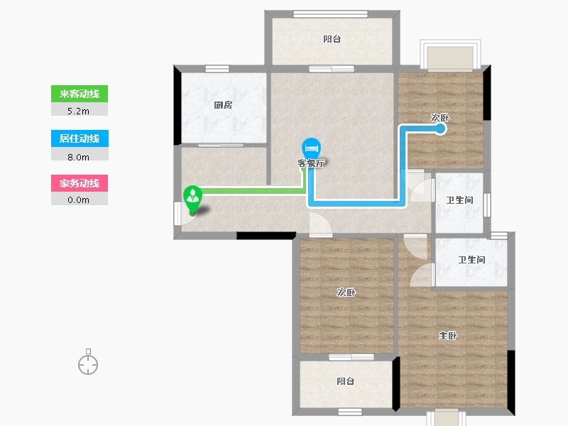 湖北省-荆州市-书香雅苑-95.03-户型库-动静线