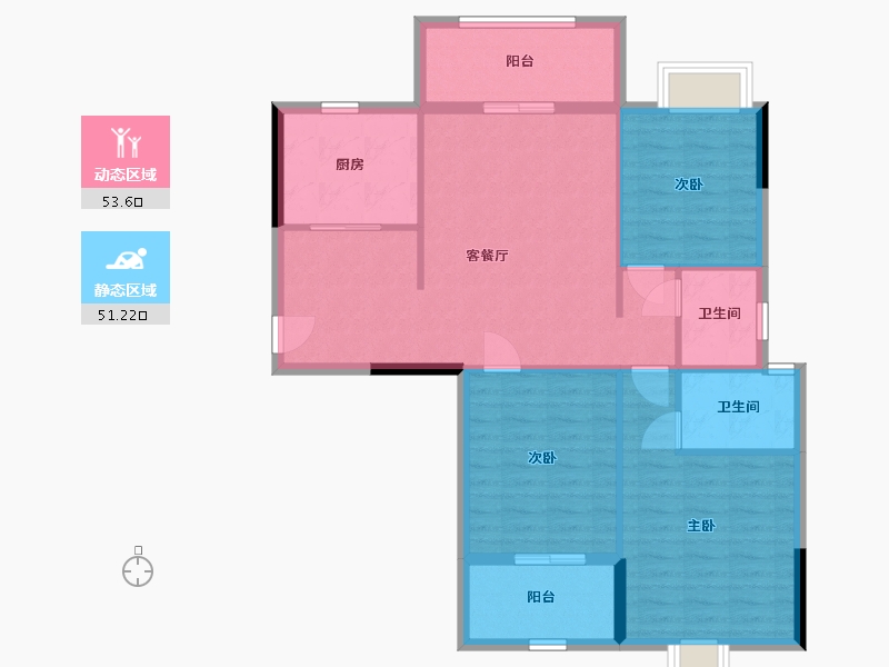 湖北省-荆州市-书香雅苑-95.03-户型库-动静分区