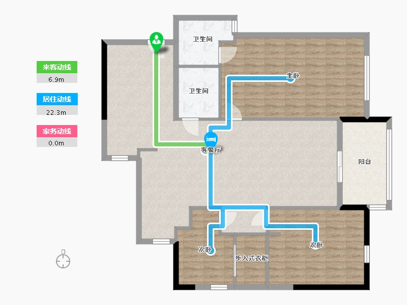 广东省-广州市-雅宝新城-127.58-户型库-动静线