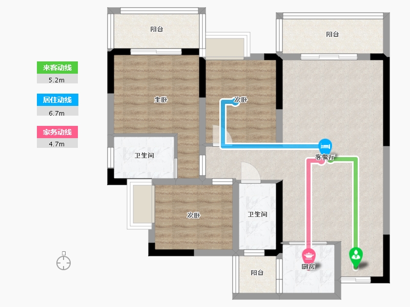 四川省-巴中市-御景湾-89.31-户型库-动静线