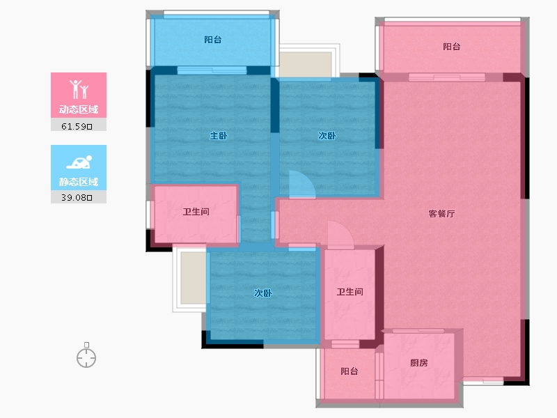 四川省-巴中市-御景湾-89.31-户型库-动静分区