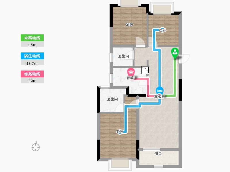 湖北省-武汉市-光谷未来城-80.00-户型库-动静线