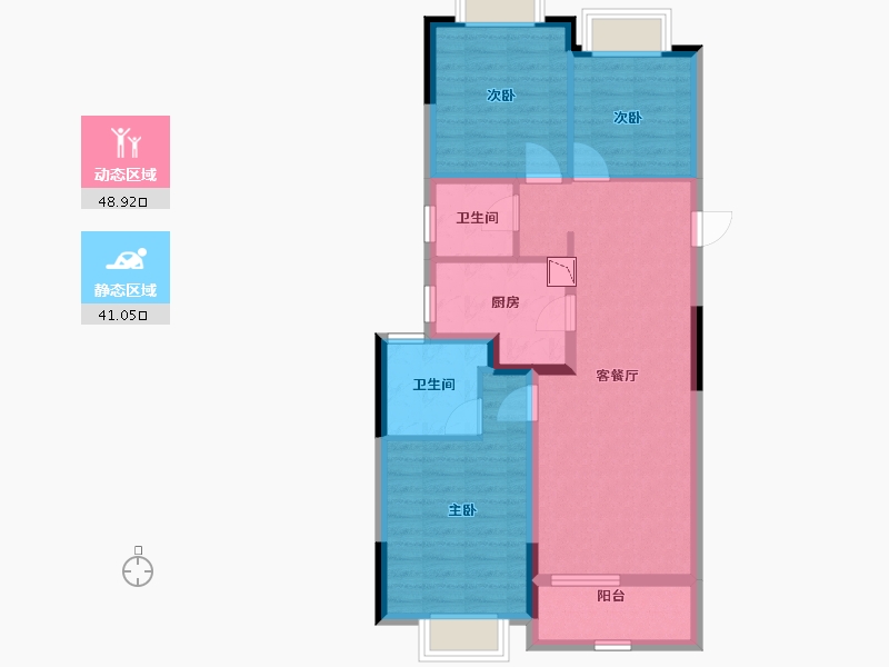 湖北省-武汉市-光谷未来城-80.00-户型库-动静分区