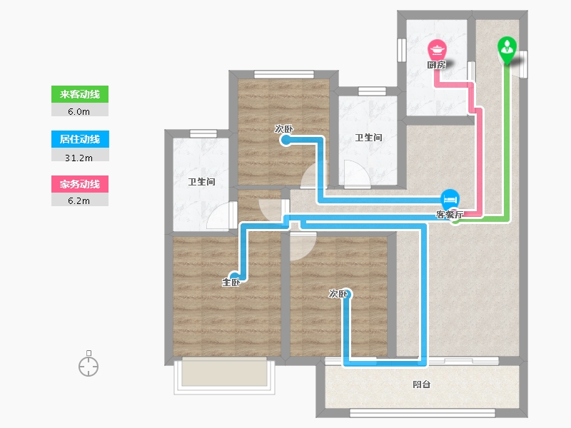 河南省-郑州市-正荣御首府-86.04-户型库-动静线