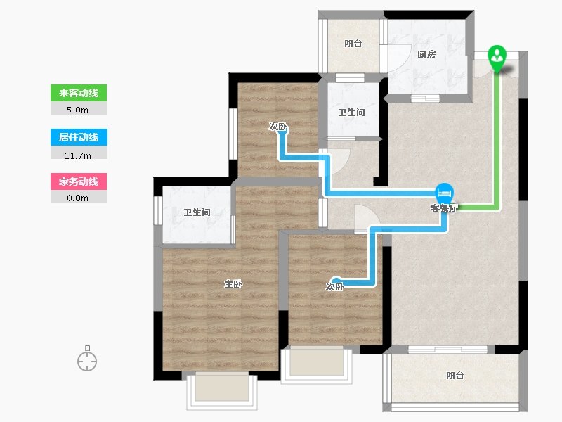 四川省-巴中市-御景湾-77.62-户型库-动静线