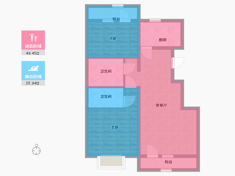 河北省-廊坊市-中央城-75.20-户型库-动静分区