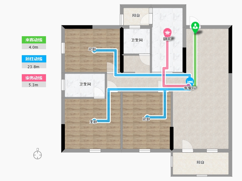 湖北省-咸宁市-金色海湾-109.87-户型库-动静线