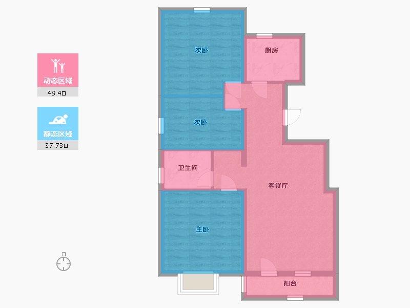 河北省-廊坊市-中央城-76.80-户型库-动静分区