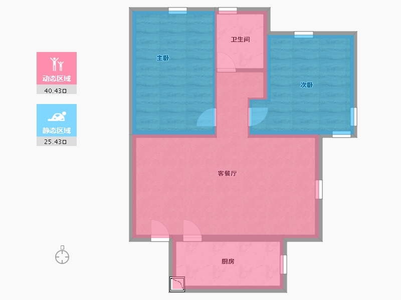 河北省-廊坊市-中央城-58.40-户型库-动静分区