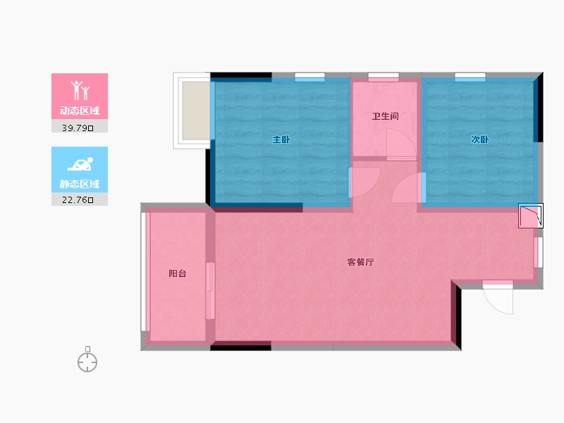 湖北省-咸宁市-绿地国际健康城-55.50-户型库-动静分区