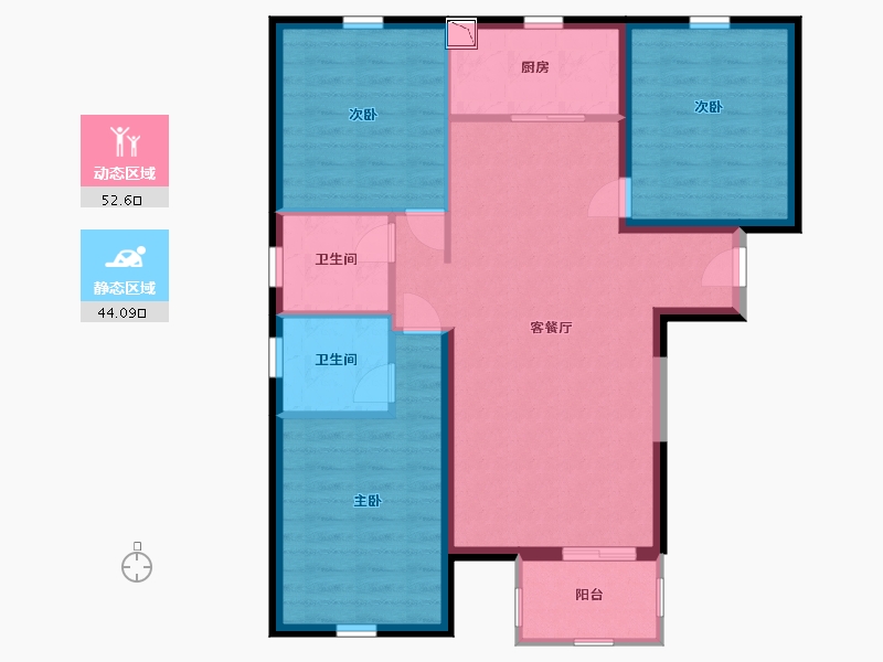 河北省-廊坊市-东方丽城-87.20-户型库-动静分区