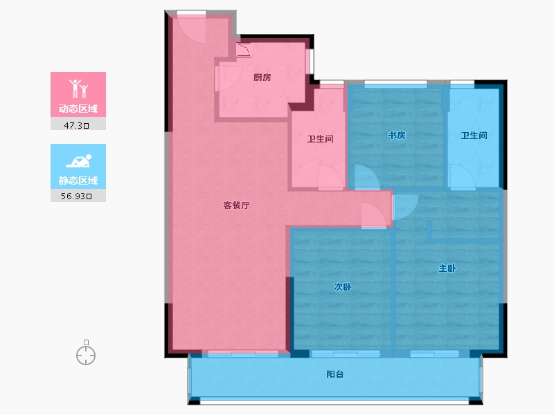 福建省-泉州市-融创晋江印-93.96-户型库-动静分区