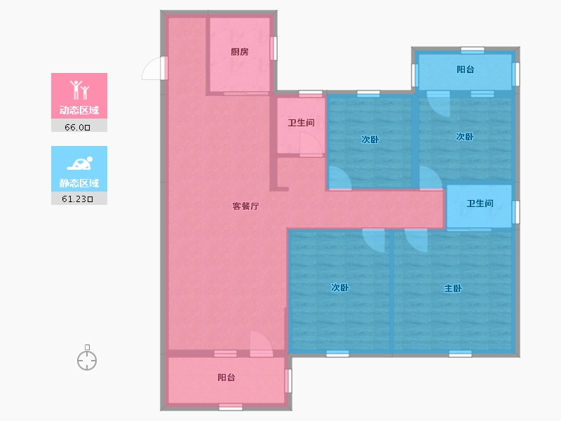 湖北省-咸宁市-金色海湾-114.96-户型库-动静分区