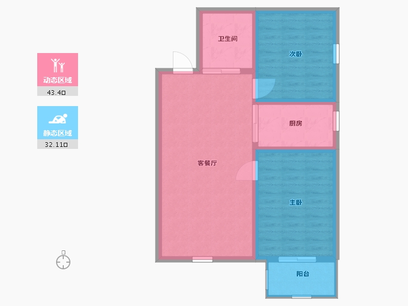 河北省-廊坊市-东方丽城-68.00-户型库-动静分区