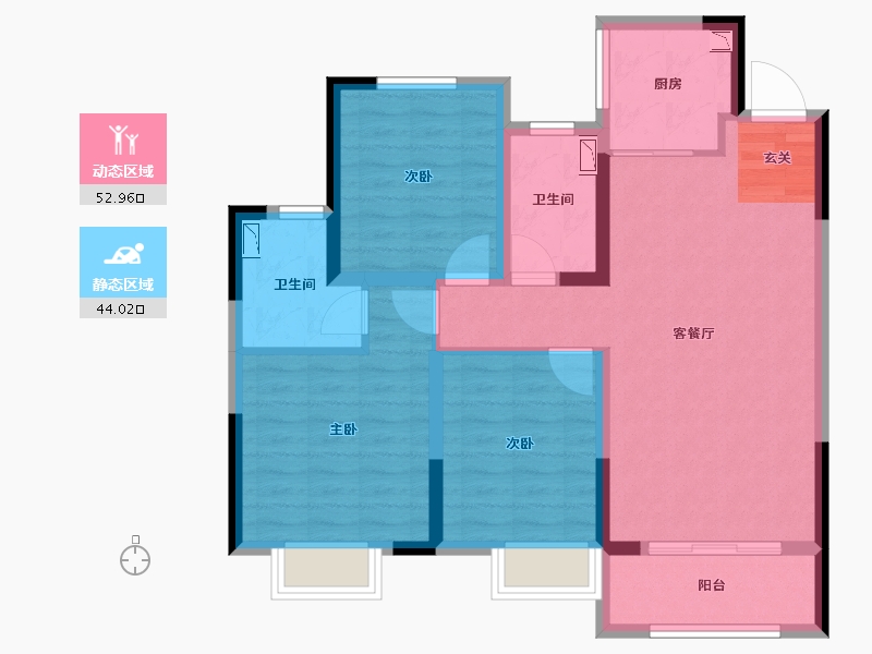 江西省-吉安市-中梁玖�院-85.93-户型库-动静分区