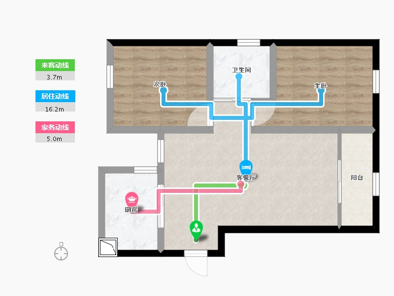 河北省-廊坊市-东方丽城-60.00-户型库-动静线