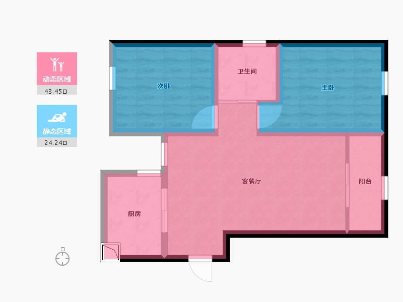 河北省-廊坊市-东方丽城-60.00-户型库-动静分区