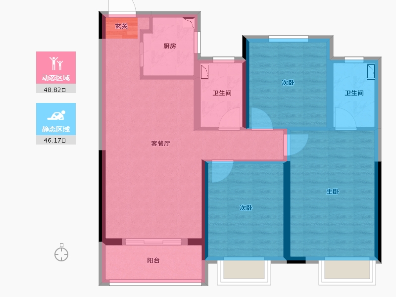 江西省-吉安市-中梁玖�院-84.20-户型库-动静分区