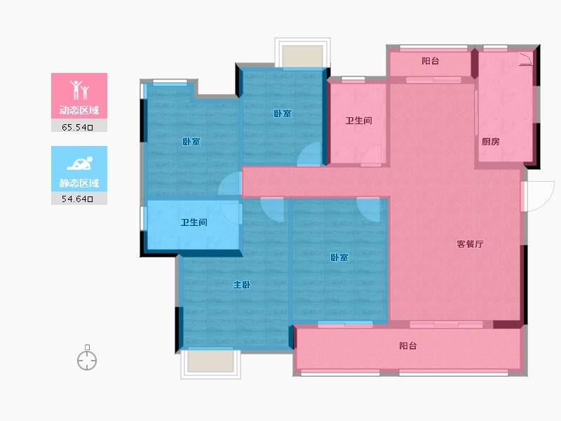 江西省-南昌市-富力银禧悦城-108.65-户型库-动静分区