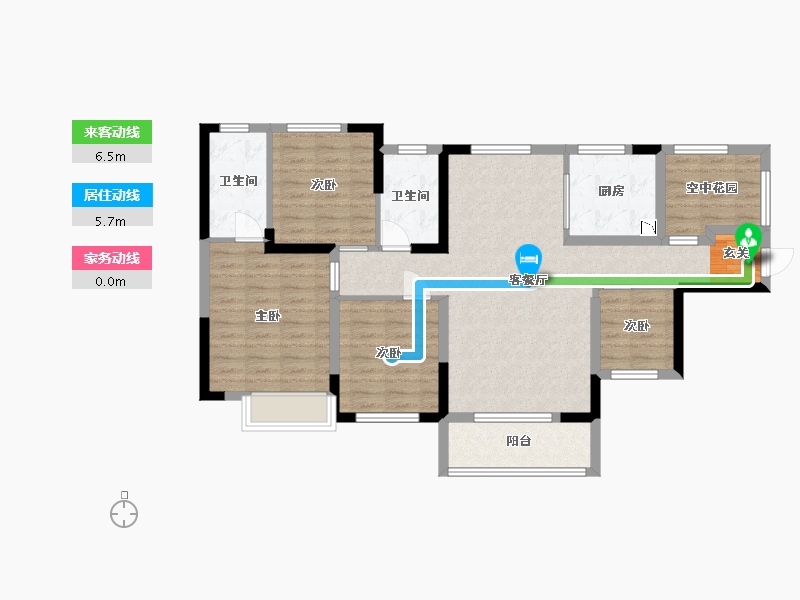 湖南省-长沙市-深业喜汇-97.38-户型库-动静线