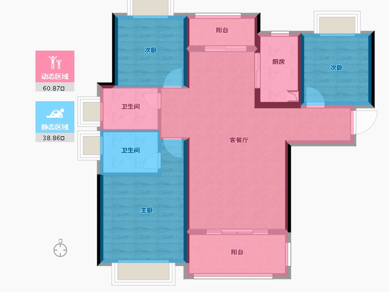 江西省-南昌市-保利春天里-88.91-户型库-动静分区