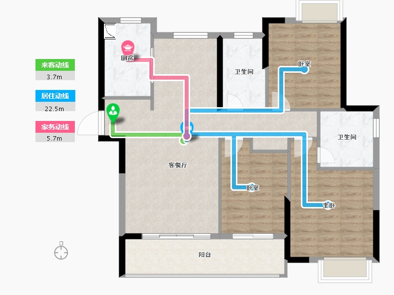 江西省-南昌市-富力银禧悦城-100.40-户型库-动静线