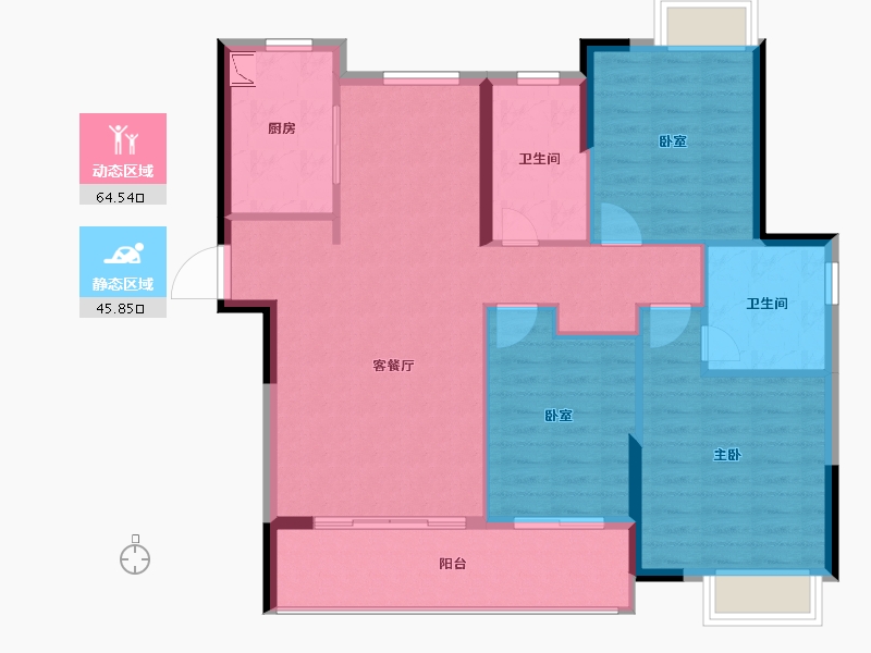 江西省-南昌市-富力银禧悦城-100.40-户型库-动静分区