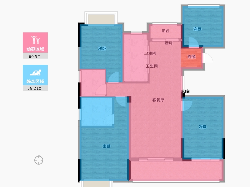 江西省-上饶市-新洲悦城-106.37-户型库-动静分区