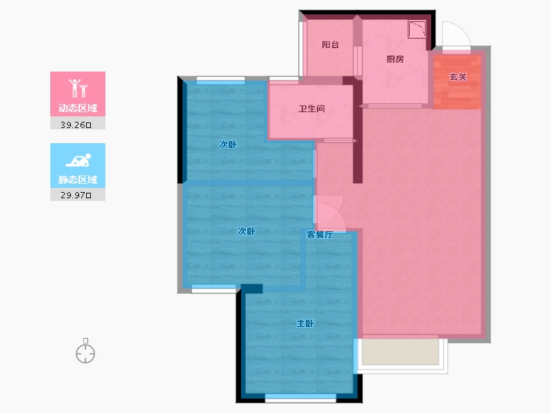 湖南省-长沙市-深业喜汇-61.06-户型库-动静分区