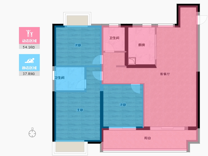 江西省-南昌市-金茂宸南里-82.00-户型库-动静分区