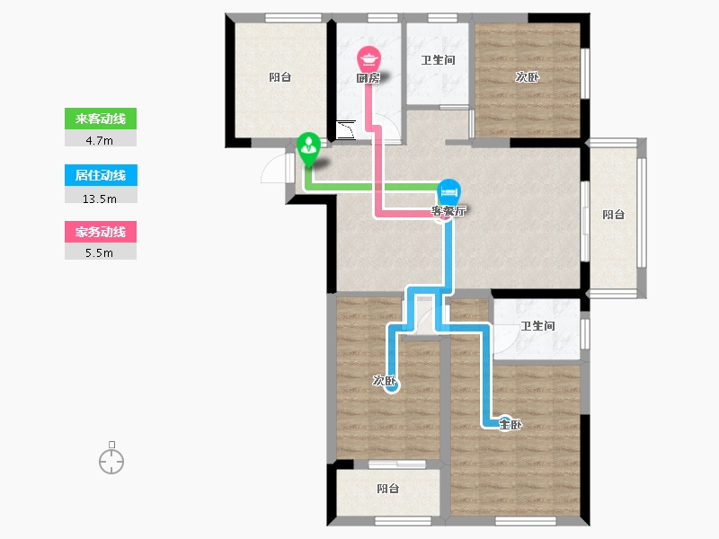 湖南省-长沙市-春和景园-93.83-户型库-动静线