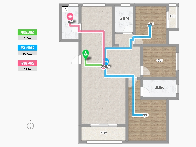 天津-天津市-沽上江南-95.30-户型库-动静线