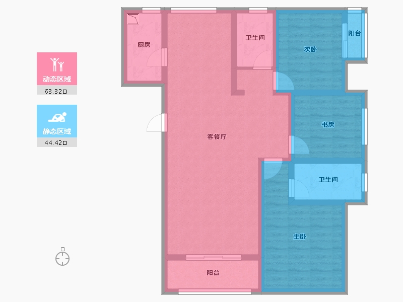 天津-天津市-沽上江南-95.30-户型库-动静分区