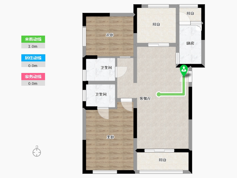 湖南省-长沙市-春和景园-78.90-户型库-动静线