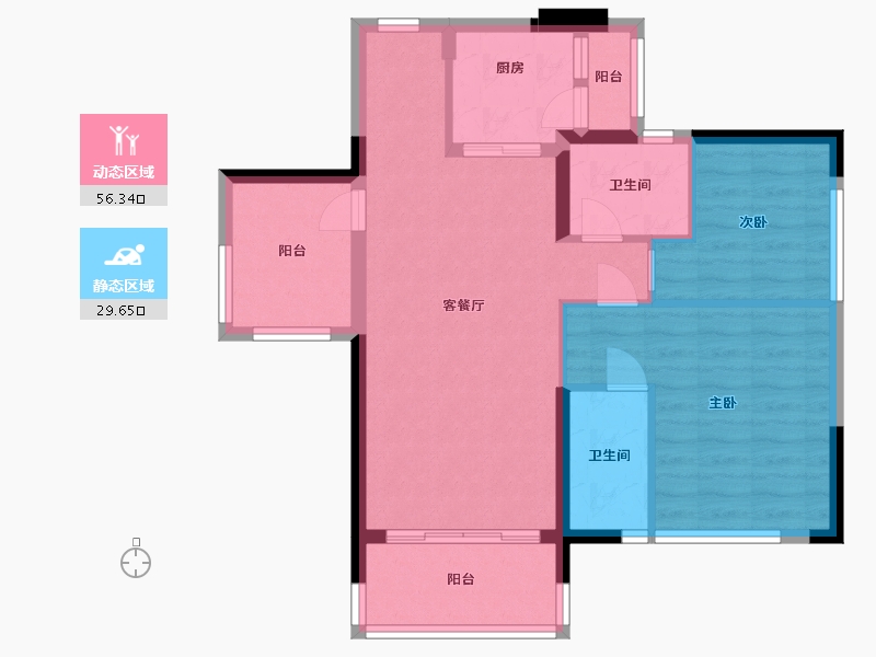 广东省-肇庆市-鼎湖山水名城-76.80-户型库-动静分区