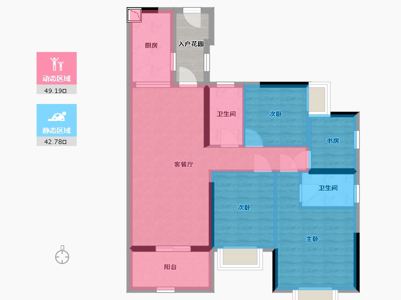 广东省-广州市-翡翠绿洲-86.00-户型库-动静分区