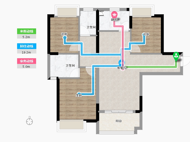 福建省-漳州市-招商兰溪谷-81.60-户型库-动静线