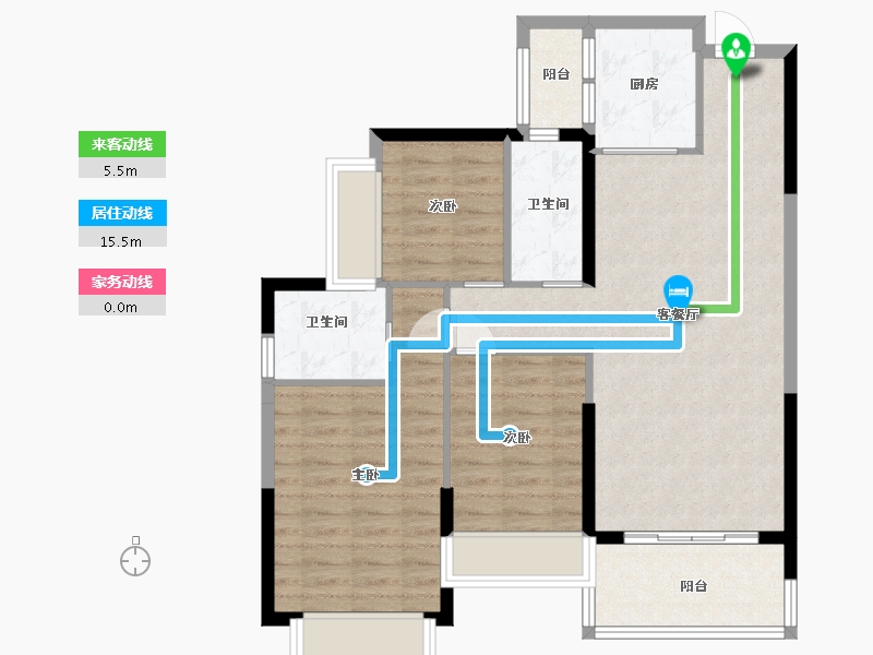 广东省-肇庆市-鼎湖山水名城-85.60-户型库-动静线