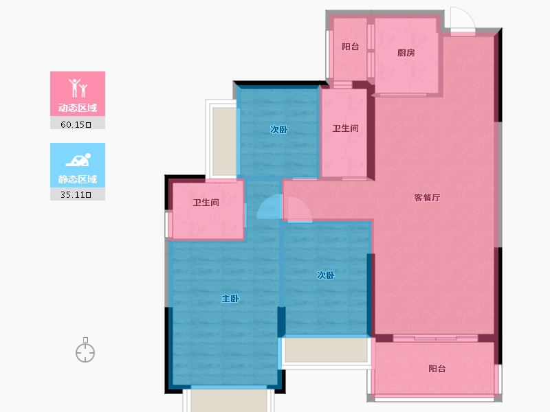 广东省-肇庆市-鼎湖山水名城-85.60-户型库-动静分区