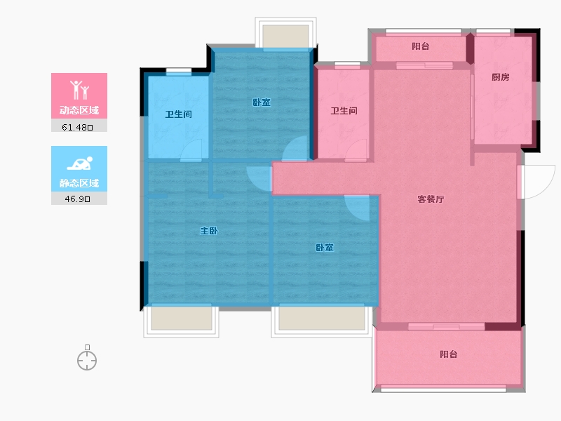 江西省-南昌市-富力银禧悦城-98.49-户型库-动静分区