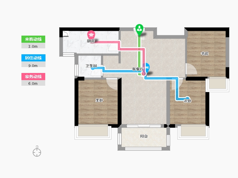 福建省-漳州市-招商兰溪谷-68.00-户型库-动静线